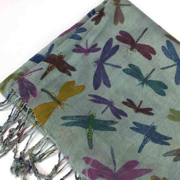 Dragonfly Scarf in Mint Green - Image 2